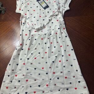 Tommy Hilfiger Kids Casual Dress - White with Red and Blue Accents